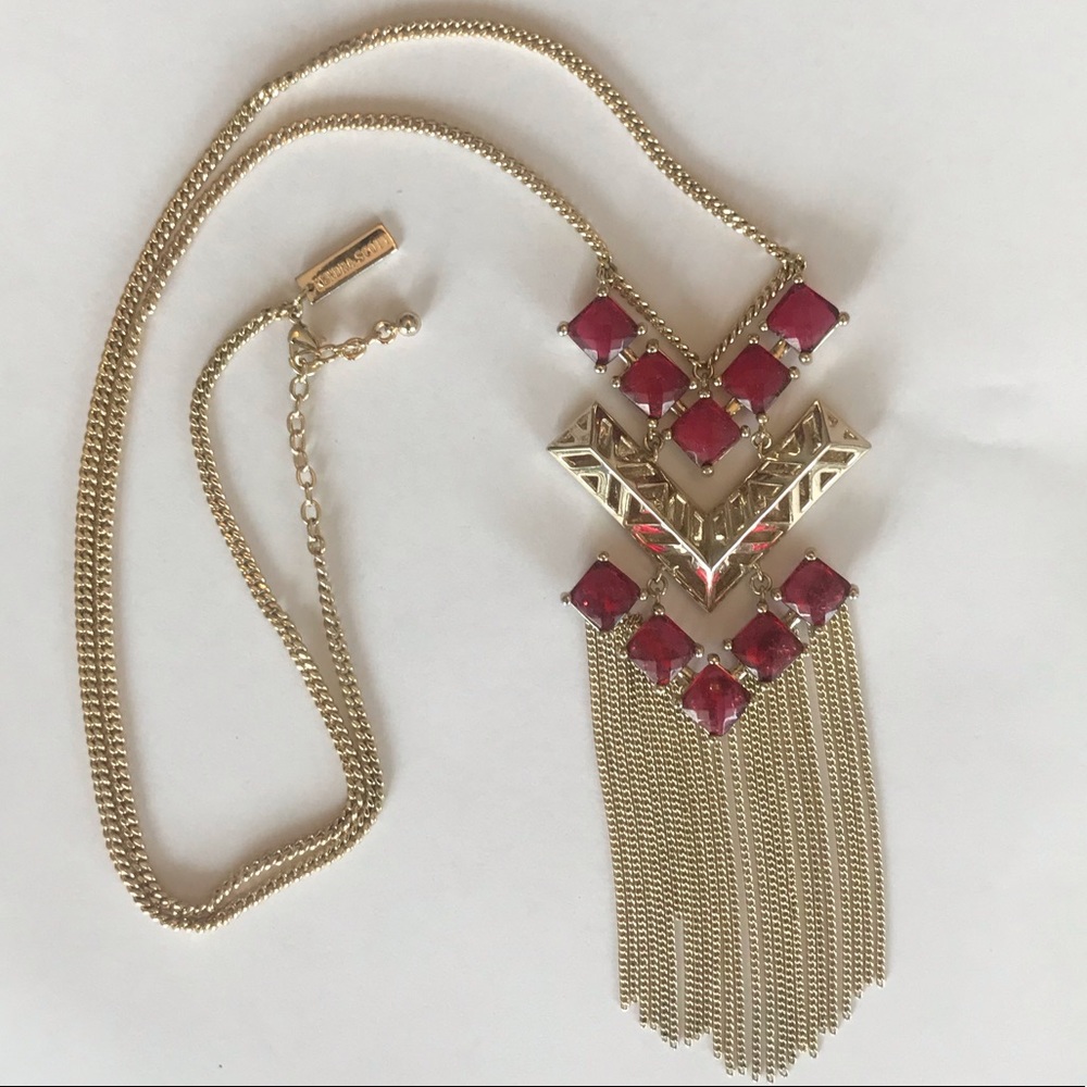 Kendra Scott Chevron & Fringe “Faye” Necklace